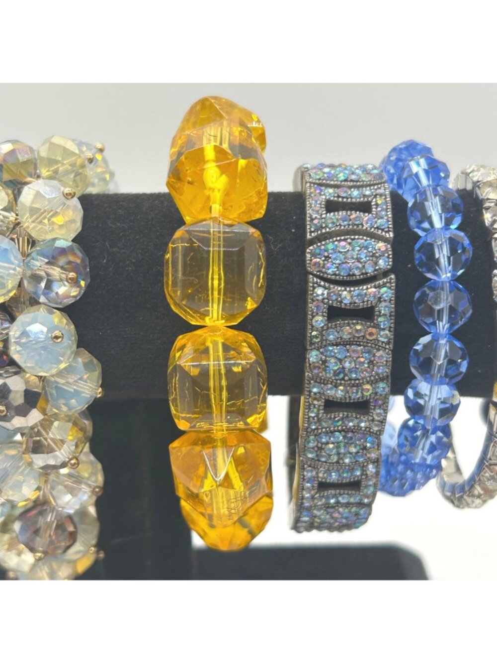 Beaded Stretch Bracelets Lot 10 Rhinestone Boho Stackable Fashion Jewelry - Picture 7 of 16